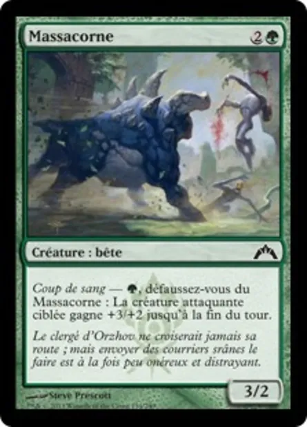 Massacorne, carte Magic GTC 134 — extension Insurrection