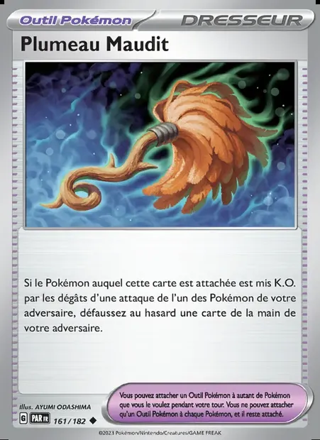 Plumeau Maudit, carte Pokémon PAR 161 — extension Faille Paradoxe