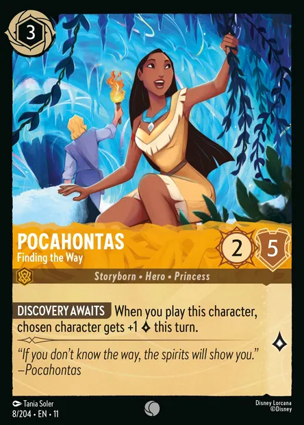 Pocahontas - Finding the Way, Disney Lorcana card CH11-008 — Winterspell set
