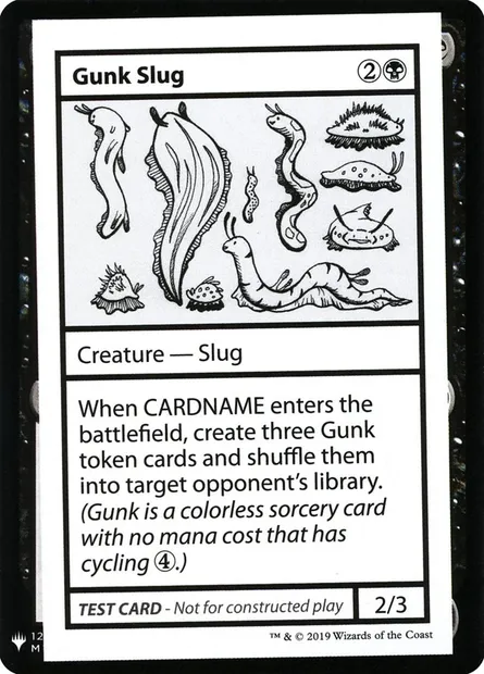 Gunk Slug, carte Magic CMB1 43 — extension Mystery Booster Playtest Cards 2019