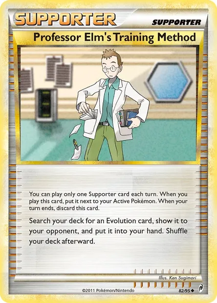 Méthode d'entraînement du Prof. Orme, carte Pokémon CL 82 — extension L'appel des Légendes