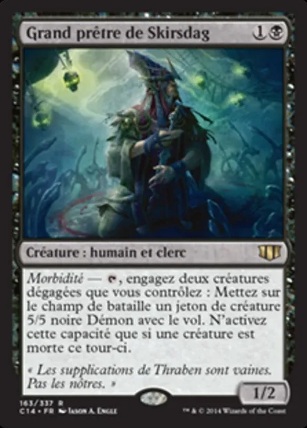 Grand prêtre de Skirsdag, carte Magic C14 163 — extension Commander 2014
