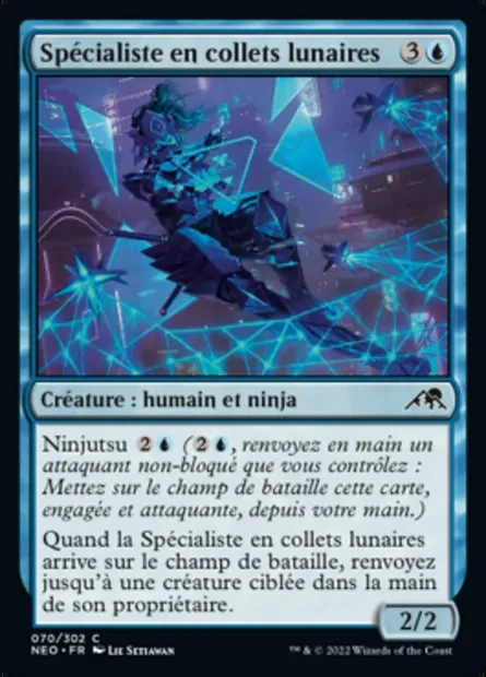 Spécialiste en collets lunaires, carte Magic NEO 70 — extension Kamigawa: La Dynastie Néon