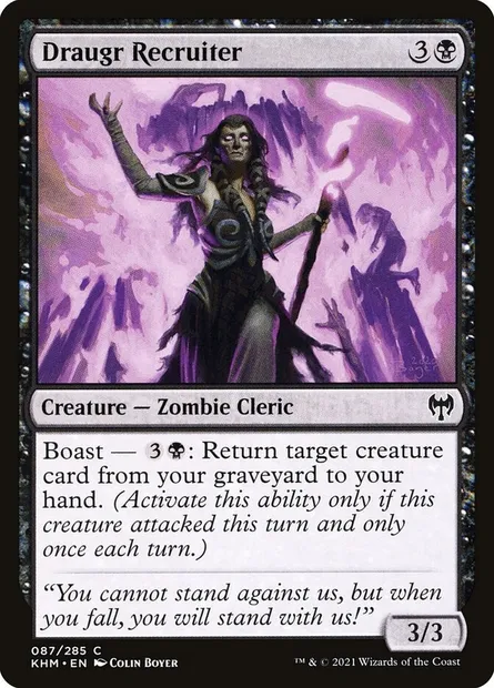 Draugr Recruiter, Magic card KHM 87 — Kaldheim set