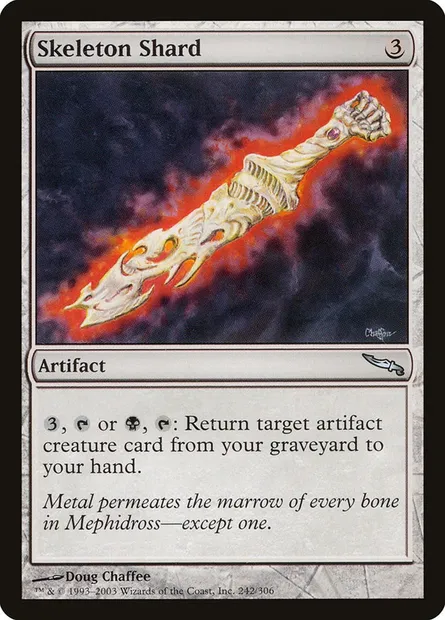 Skeleton Shard, Magic card MRD 242 — Mirrodin set