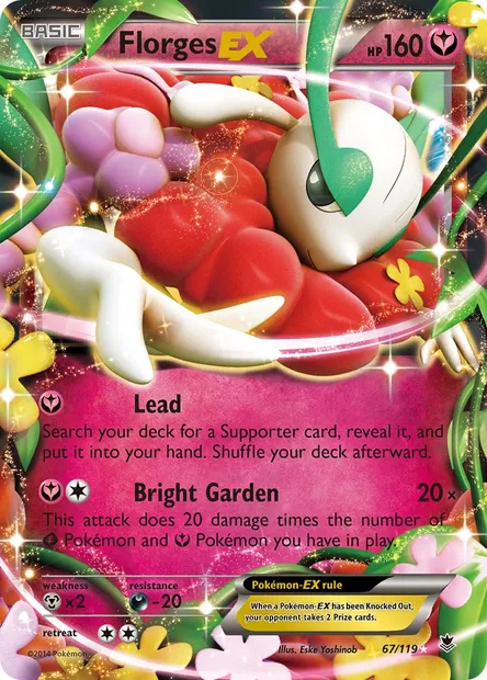 Florges EX, Pokémon card PHF 67 — Phantom Forces set