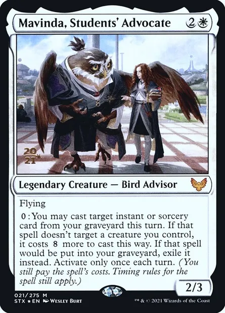 Mavinda, Students' Advocate, Magic card PSTX 21s — Strixhaven: School of Mages Promos set