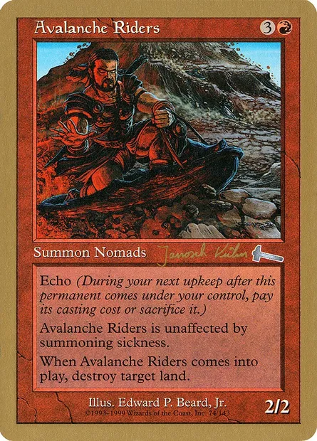 Avalanche Riders, Magic card WC00 jk74 — World Championship Decks 2000 set