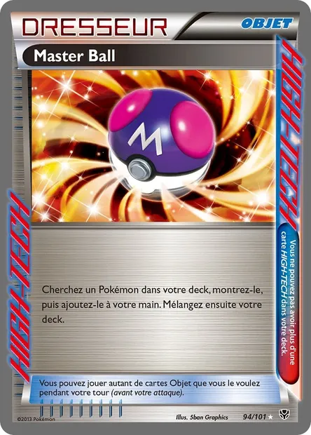Master Ball, carte Pokémon PLB 94 — extension Explosion Plasma
