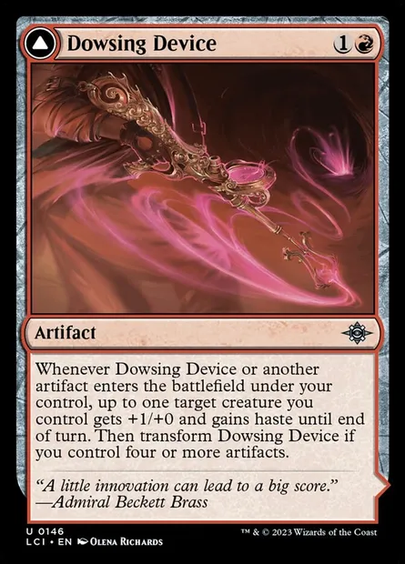 Dowsing Device // Geode Grotto, Magic card LCI 146 — The Lost Caverns of Ixalan set