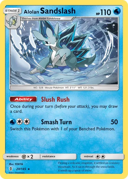 Alolan Sandslash, Pokémon card GRI 20 — Guardians Rising set