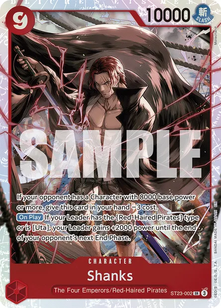 Shanks, One Piece card ST23-002 — RED Shanks set