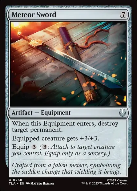 Meteor Sword, Magic card TLA 258 — Avatar: The Last Airbender set