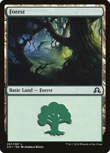 Forest, Magic card SOI 297 — Shadows over Innistrad set