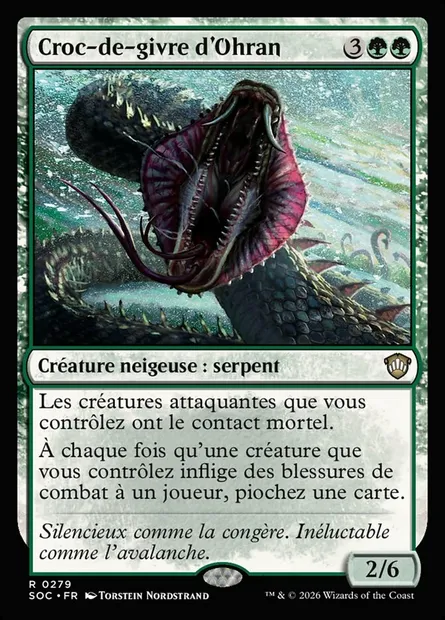 Croc-de-givre d'Ohran, carte Magic SOC 279 — extension Secrets of Strixhaven Commander
