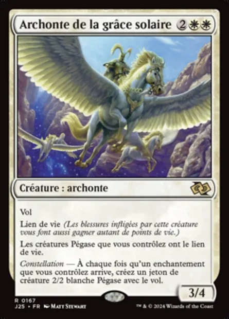 Archonte de la grâce solaire, carte Magic J25 167 — extension Foundations Jumpstart