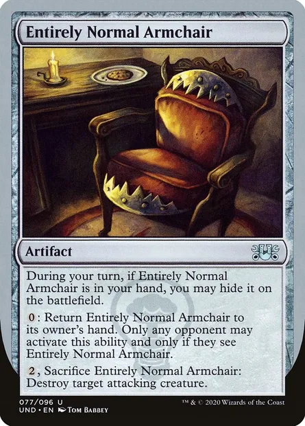 Entirely Normal Armchair, Magic card UND 77 — Unsanctioned set