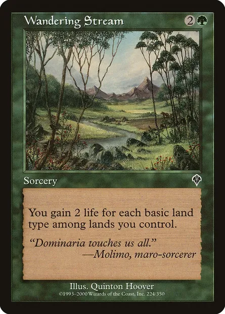 Wandering Stream, Magic card INV 224 — Invasion set