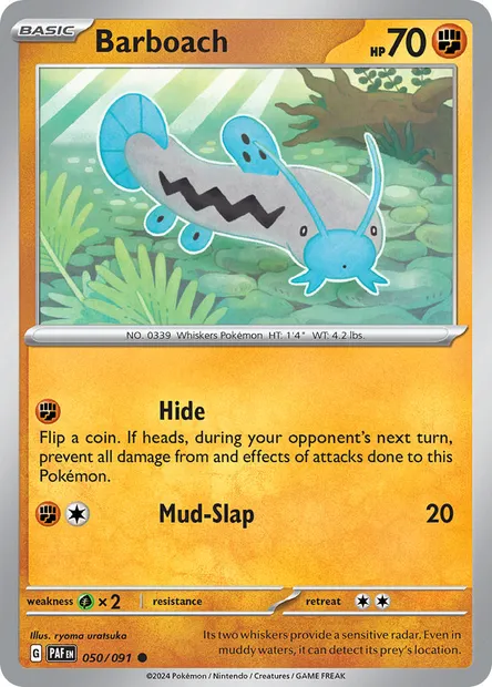 Barboach, Pokémon card PAF 050 — Paldean Fates set