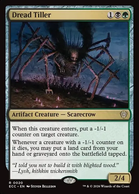 Dread Tiller, Magic card ECC 20 — Lorwyn Eclipsed Commander set