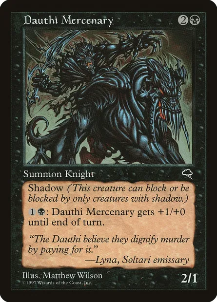 Dauthi Mercenary, Magic card TMP 124 — Tempest set