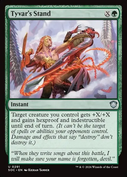 Tyvar's Stand, Magic card SOC 291 — Secrets of Strixhaven Commander set