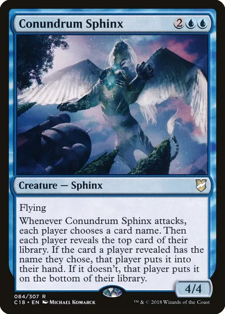Conundrum Sphinx, Magic card C18 84 — Commander 2018 set