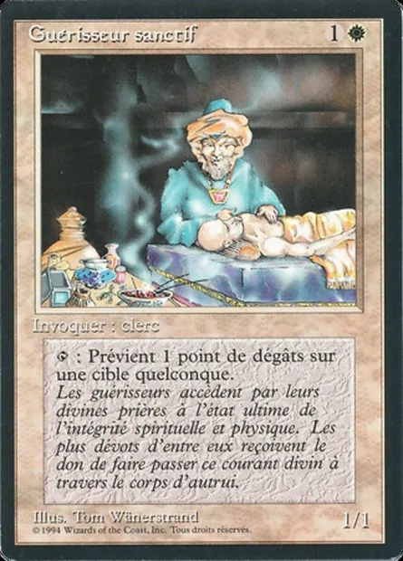 Samite Healer, Magic card FBB 38 — Foreign Black Border set