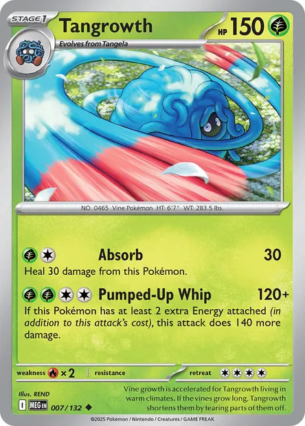 Tangrowth, Pokémon card MEG 007 — Mega Evolution set