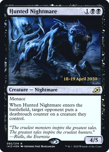 Hunted Nightmare, Magic card PIKO 92s — Ikoria: Lair of Behemoths Promos set