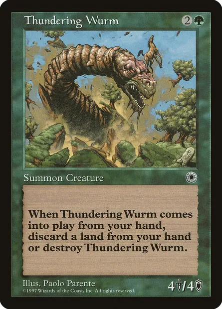 Thundering Wurm, Magic card POR 189 — Portal set