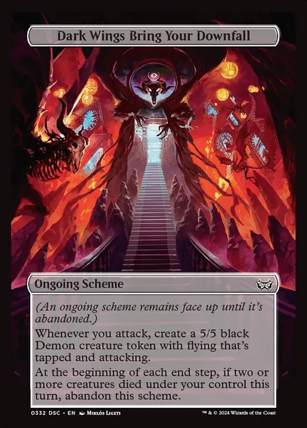 Dark Wings Bring Your Downfall, Magic card DSC 332 — Duskmourn: House of Horror Commander set