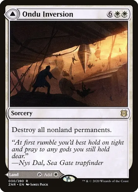 Ondu Inversion // Ondu Skyruins, Magic card ZNR 30 — Zendikar Rising set