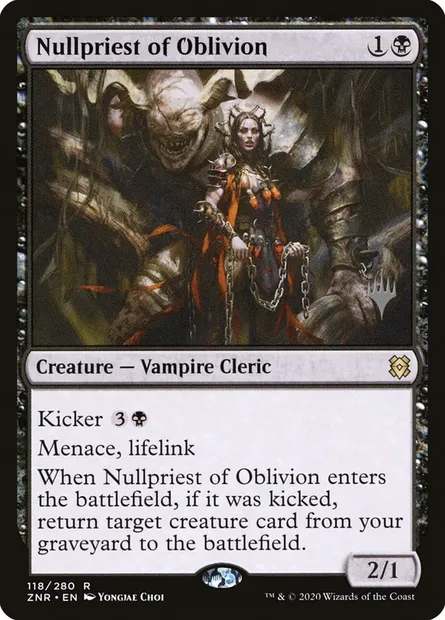 Nullpriest of Oblivion, Magic card PZNR 118p — Zendikar Rising Promos set