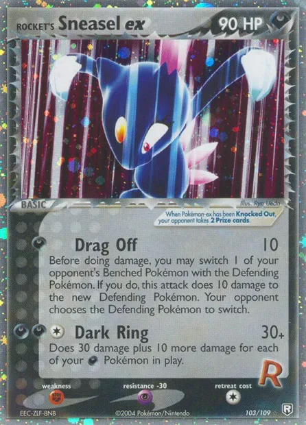 Rocket's Sneasel ex, Pokémon card TRR 103 — Team Rocket Returns set