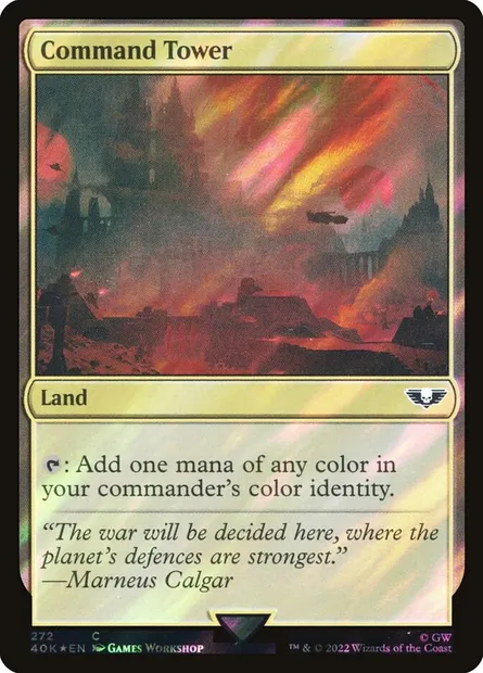 Tour de commandement, carte Magic 40K 272★ — extension Warhammer 40,000 Commander