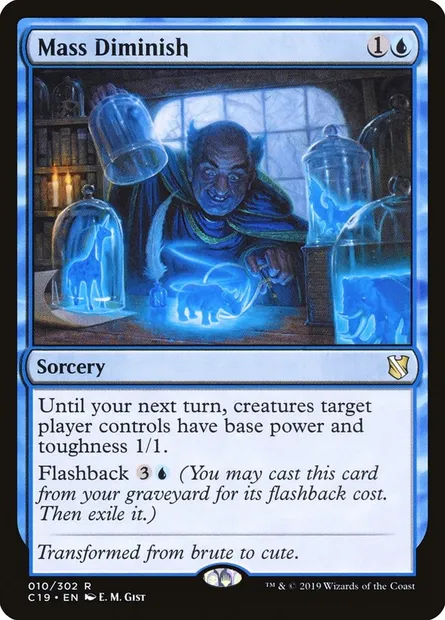 Mass Diminish, Magic card C19 10 — Commander 2019 set