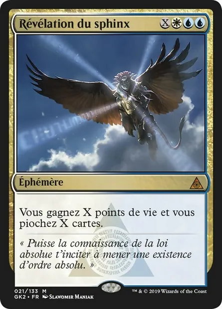 Révélation du sphinx, carte Magic GK2 21 — extension RNA Guild Kit