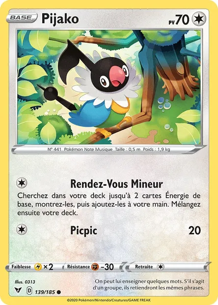 Pijako, carte Pokémon VIV 139 — extension Voltage Éclatant