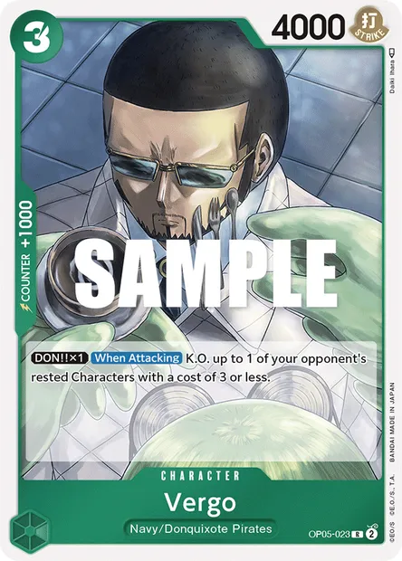 Vergo, carte One Piece OP05-023 — extension AWAKENING OF THE NEW ERA