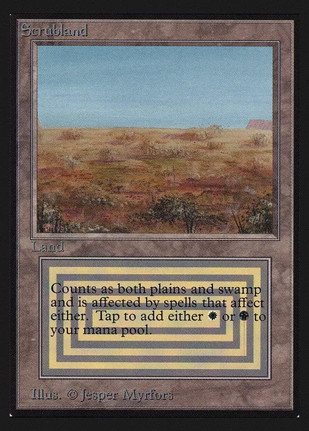 Scrubland, Magic card CEI 282 — Intl. Collectors' Edition set