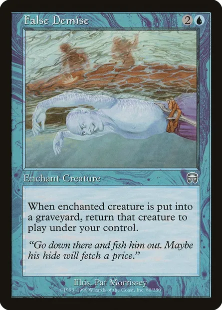 Décès trompeur, carte Magic MMQ 80 — extension Masques de Mercadia