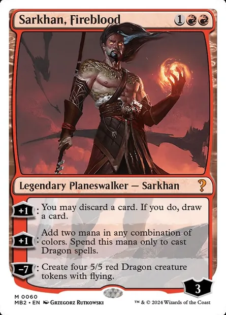 Sarkhan, Fireblood, Magic card MB2 60 — Mystery Booster 2 set