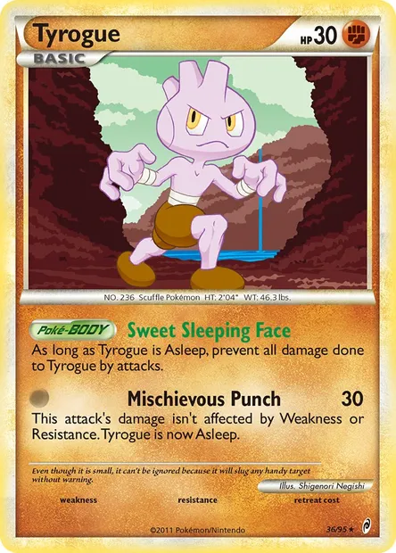 Tyrogue, Pokémon card CL 36 — Call of Legends set