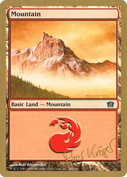 Montagne, carte Magic WC03 pk346 — extension World Championship Decks 2003