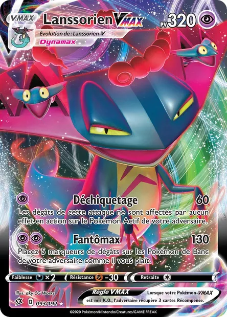 Lanssorien VMAX, carte Pokémon RCL 93 — extension Clash des Rebelles