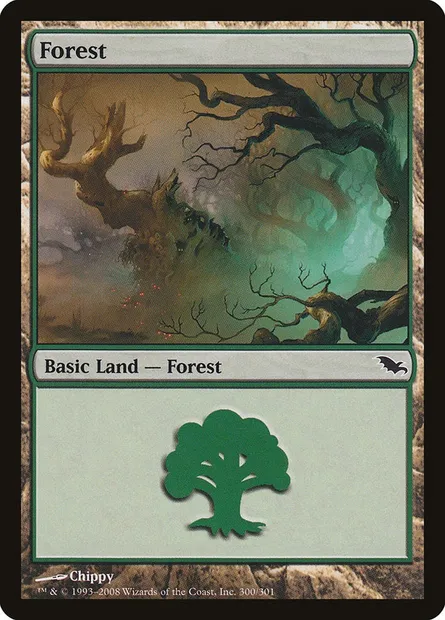 Forest, Magic card SHM 300 — Shadowmoor set