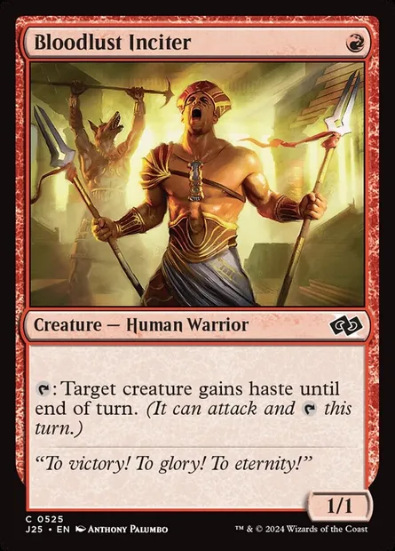 Bloodlust Inciter, Magic card J25 525 — Foundations Jumpstart set