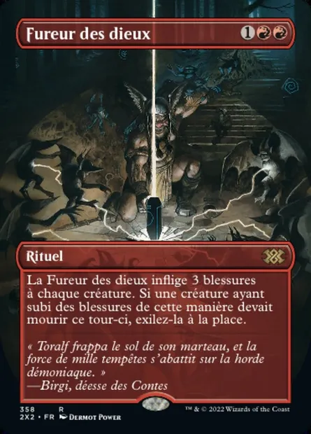 Fureur des dieux, carte Magic 2X2 358 — extension Double Masters 2022