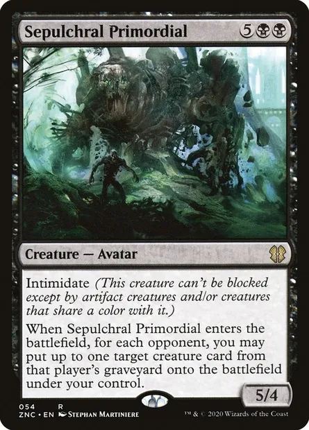 Sepulchral Primordial, Magic card ZNC 54 — Zendikar Rising Commander set
